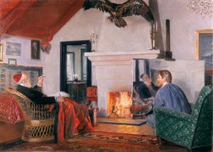 Under the sign of the eagle. Krøyer painting Drachmann
