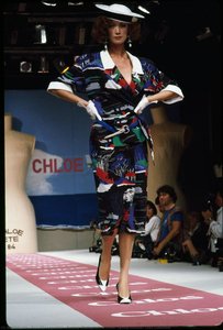 Runway Photograph Of Chloé, Spring/summer 1984 Collection — Karl Otto Lagerfeld