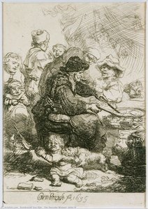The Pancake Woman, State Iii — Rembrandt Van Rijn