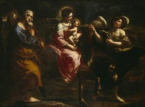 The Flight Into Egypt — Bartolomeo Biscaino