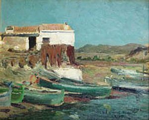 Paisaje Con Barcas — Eliseo Meifrèn I Roig