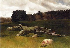The Runaway Pig — Jamie Wyeth