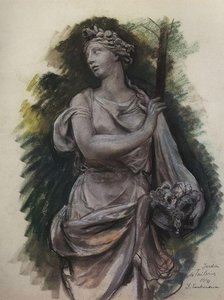 Sculpture In The Tuileries — Zinaida Serebriakova