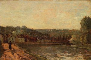 The Banks Of The Seine At Bougival — Camille Pissarro