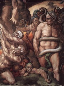 Das Letzte Gericht (detail) — Michelangelo Buonarroti, High Renaissance