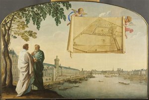 Plan De La Chartreuse De Paris Porte Par Deux Anges — Eustache Le Sueur (lesueur)