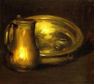Copper Pitcher And Brass Bowl — William Merritt Chase