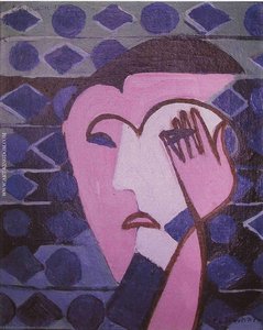 Sad Female Head — Ernst Ludwig Kirchner