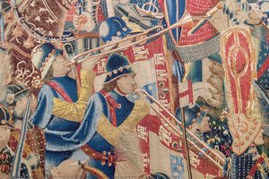 Detail Of The Tapestry “the Attack Of Asilah” — Pasquier Grenier