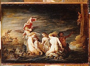 Hero Et Leandre Leandre Noye Retrouve Par Les Nereides — David Teniers Ii Le Jeune, Baroque