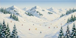 Eternal Alpine Solitude: A Monumental Impasto Study Of Serene Winter Peaks — David Moreau