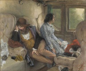 The Morning After An Overnight Journey On The Railway — Adolph Von Menzel