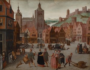 The Marketplace In Bergen Op Zoom — Abel Grimmer