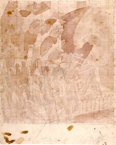 Study For `christ Carrying The Cross' — Sir Stanley Spencer