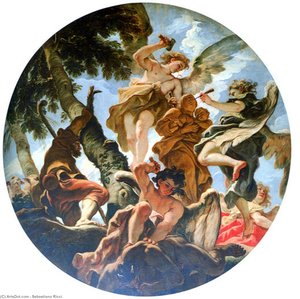 Angels Sculpturing The Statue Of Madonna — Sebastiano Ricci