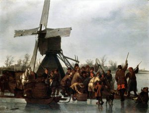 Fishing On The Ice — Abraham Pietersz Van Calraet