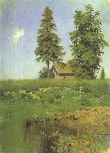 Small Hut In A Meadow — Isaak Ilyich Levitan