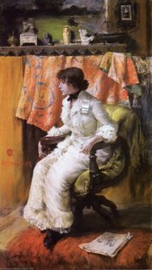 In The Studio (also Known As Virginia Gerson) — William Merritt Chase, Impressionism