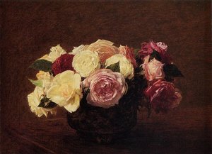 Roses 6 — Henri Fantin-latour