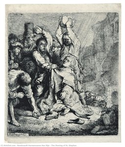The Stoning Of St. Stephen — Rembrandt Van Rijn