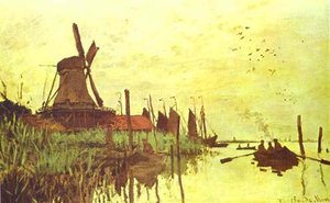 Mill Near Zaandam — Claude Monet, Impressionism