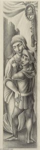 The Teaching Of The Arts Drama (study For Mural, Lane Technical High School, Chicago, Il) — Mitchell Siporin