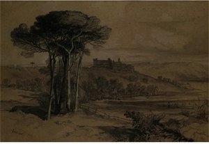 A View Of Bracciano, Italy — Edward Lear
