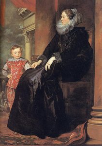 Genoese Noblewoman With Her Son — Sir Anthony Van Dyck, Baroque Portraiture