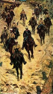Lancers On A Street — Giovanni Fattori