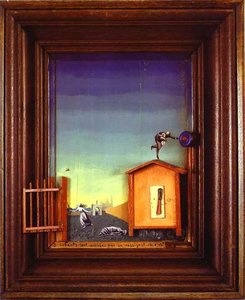 Zwei Kinder Werden Von Einem Nachtigall Bedroht — Max Ernst