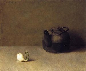 Still Life With Teapot And Onion — Soren Emil Carlsen
