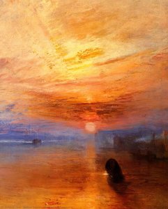 The Fighting Temeraire (detail) — Joseph Mallord William Turner, Romantic Landscape Painting