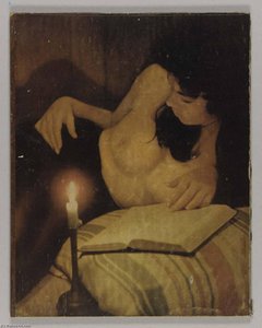 Untitled (reclining Nude Reading By Candlelight) — Joseph Cornell