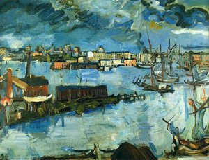 Stockholm Harbour — Oskar Kokoschka