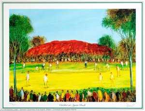 Cricket At Ayers Rock — Kevin Charles Pro Hart, Mbe