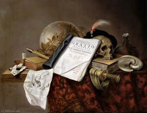 Vanitas Still Life To Death Maarten Tromp In The Battle Of Harpertszoon Terheide (1653) — Pieter Steenwijck