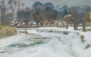 Erste Studie Für 'eisiger Fluss' — Sir Alfred James Munnings