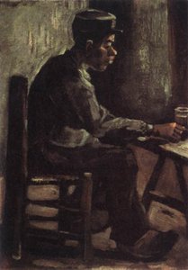 Peasant Sitting At A Table — Joos Vincent De Vos