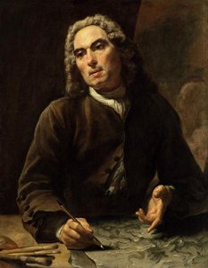 Autoportrait Devant L'esquisse De La Chute Des Anges Rebelles — Antoine Rivalz