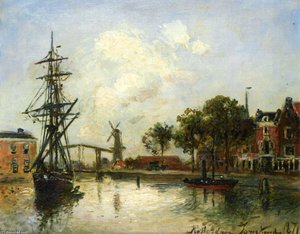 Entry To The Port, Rotterdam — Johan Barthold Jongkind