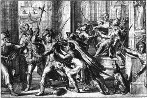 Assassination Attempt On King Sigismund Iii Vasa By Michał Piekarski In (1620.) — Theodor Matham (dirck Matham)