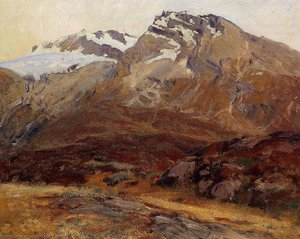 Coming Down From Mont Blanc (also Known As Hubshorn Mountain, Simplon Pass) — John Singer Sargent, Late Romantic Landscape