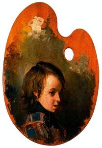 Retrato De Niña (paleta) — José Mongrell Torrent