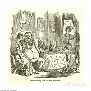 Henry Making Love To Jane Seymour — John Leech