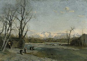Gave de Pau et lavandière