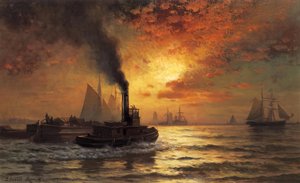 New York Harbor — Edward Moran