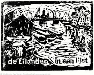 The islands in a frame. Amsterdam city