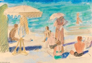 Beach At Sochi, 1937 — Nikolai Andreevich Tyrsa