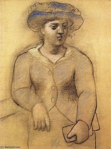 Mujer Con Sombrero — Pablo Picasso, Cubist Portrait