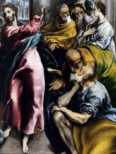 The Purification Of The Temple (detail) — El Greco